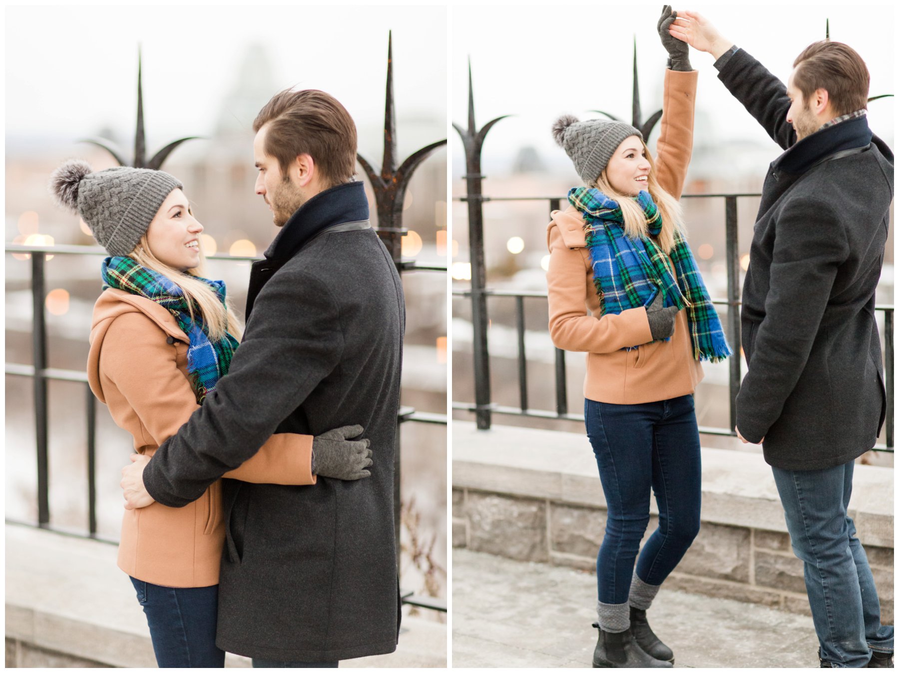 Downtown Ottawa winter engagement session
