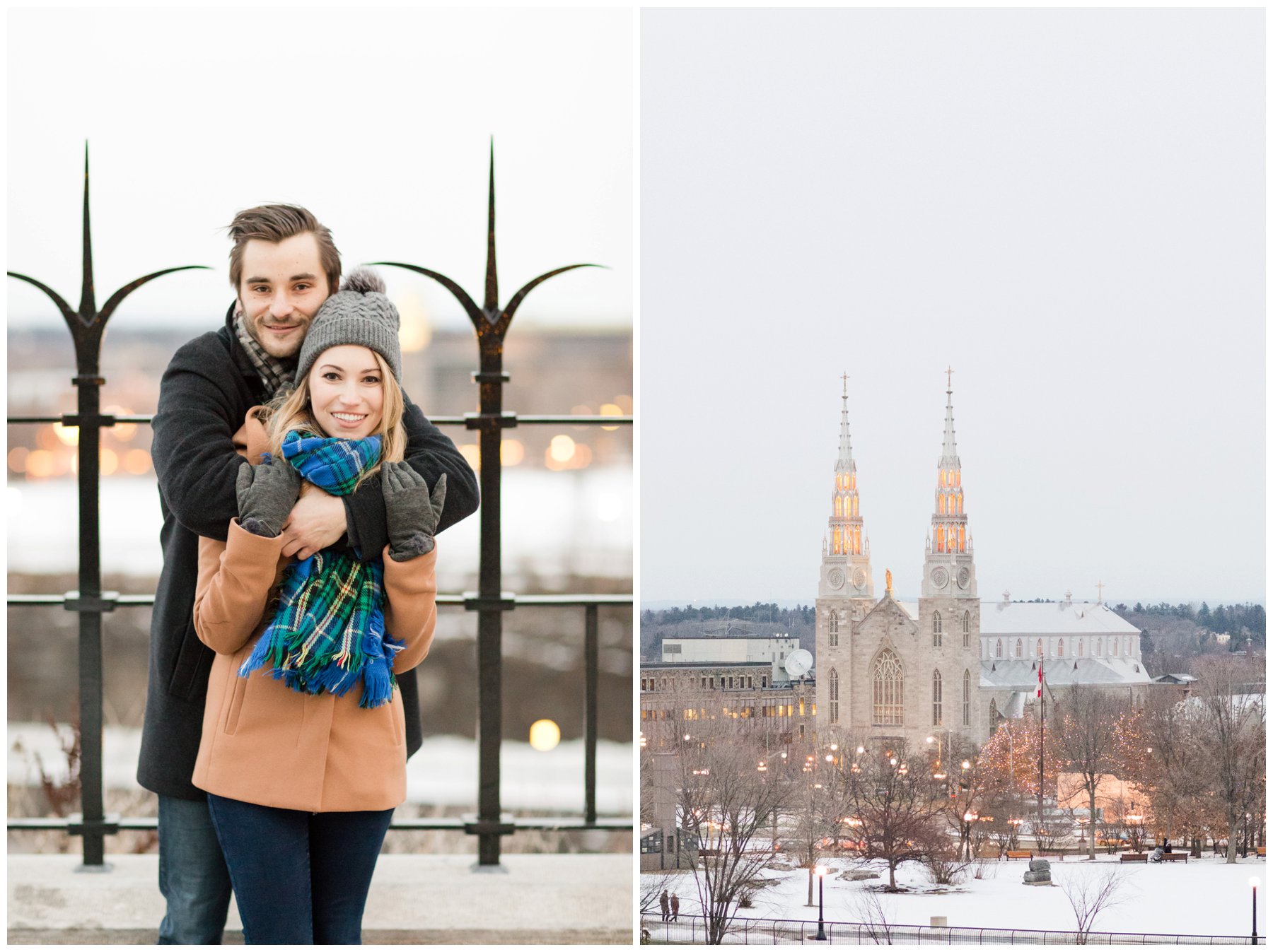 Downtown Ottawa winter engagement session