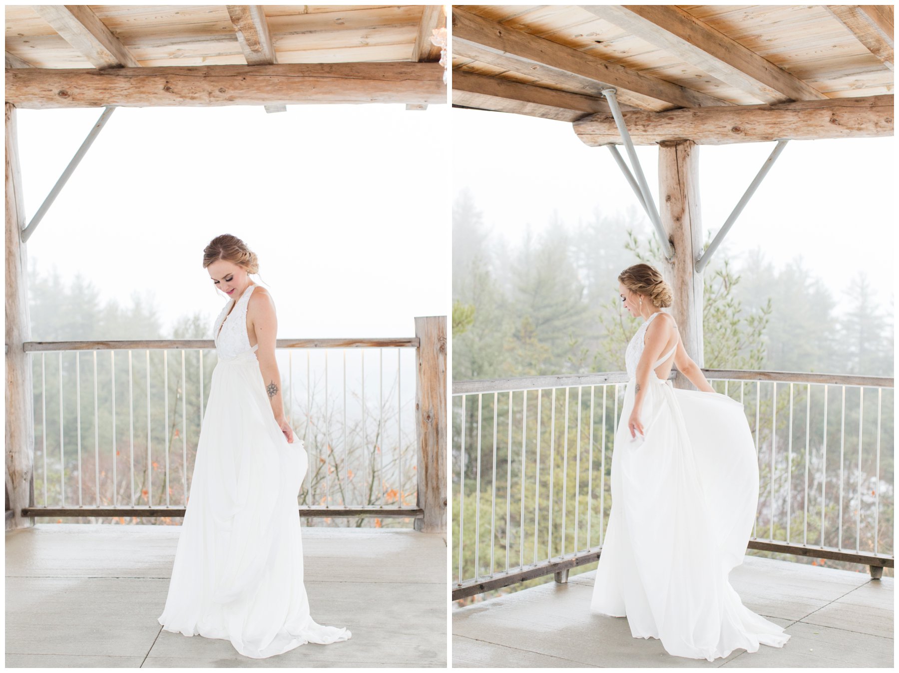 Le Belvedere Elopement Wakefield bride with flowy dress
