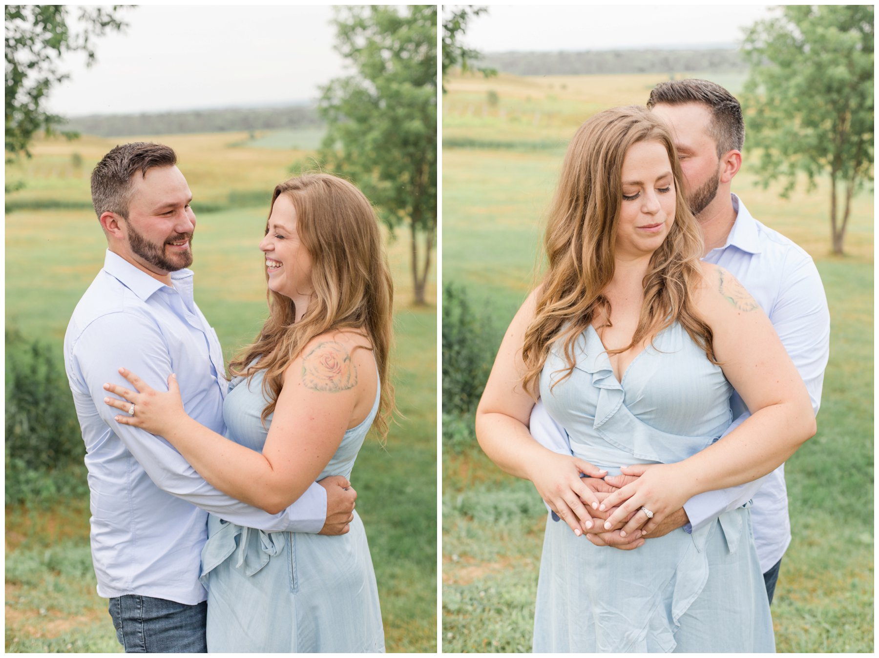 Light and airy romantic countryside Engagement in Luskville near Ottawa