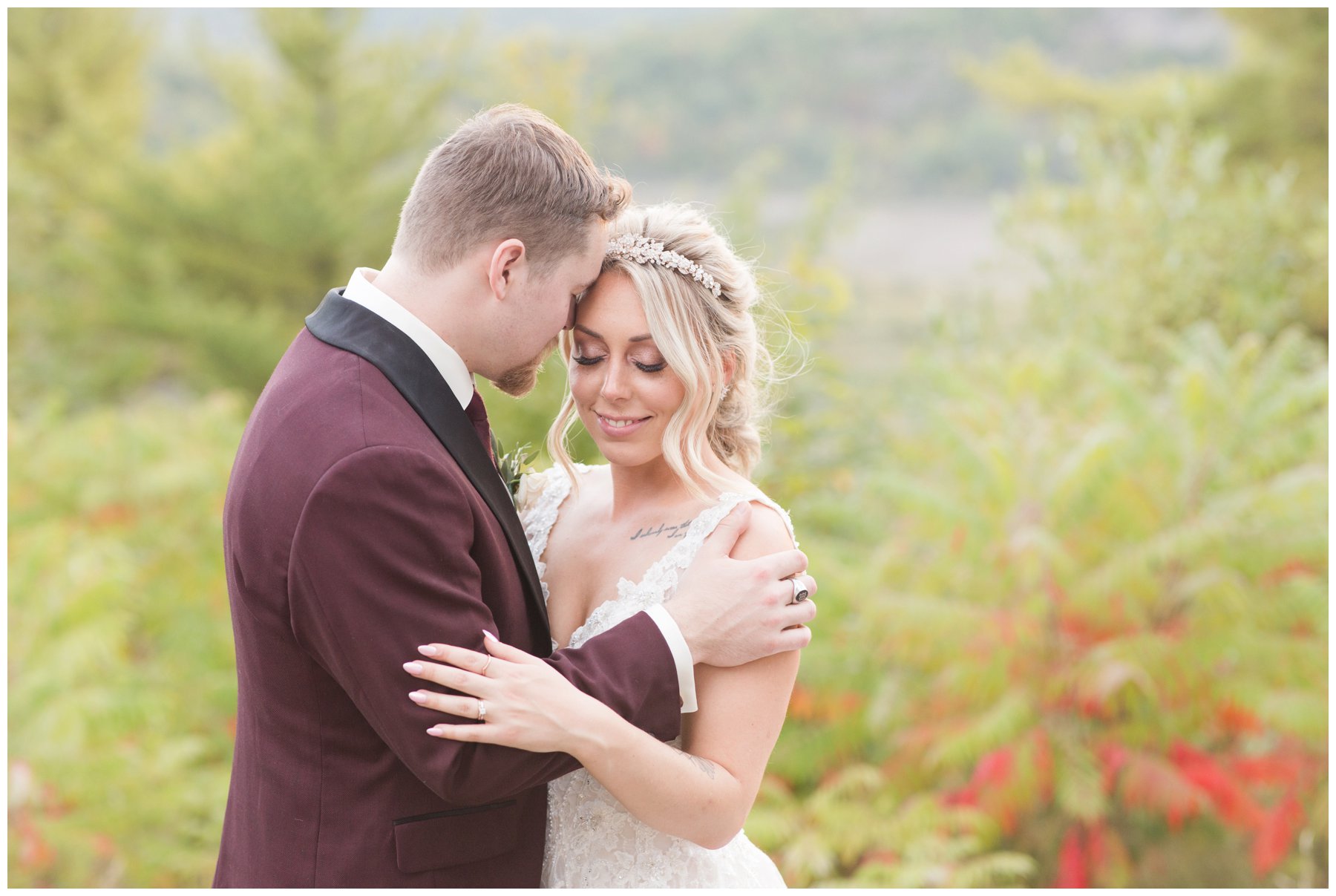 Romanic Fall Wedding at Le Belveder in Wakefield Wedding