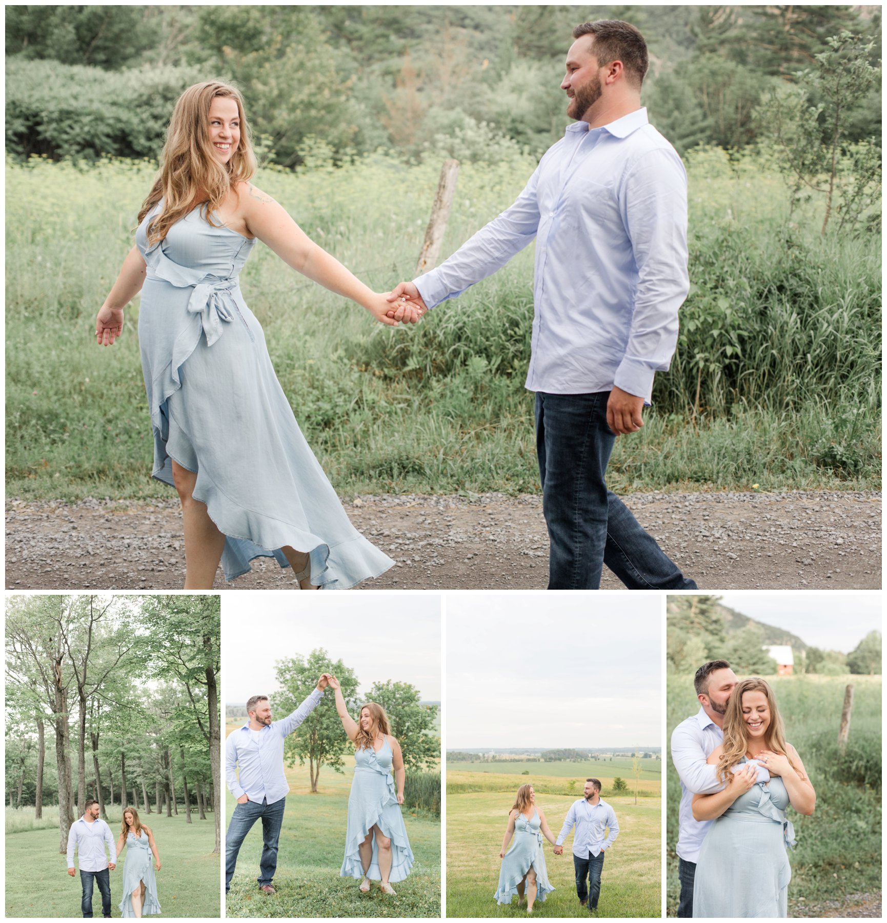 Light and airy romantic near ottawa Luskville countryside Engagement