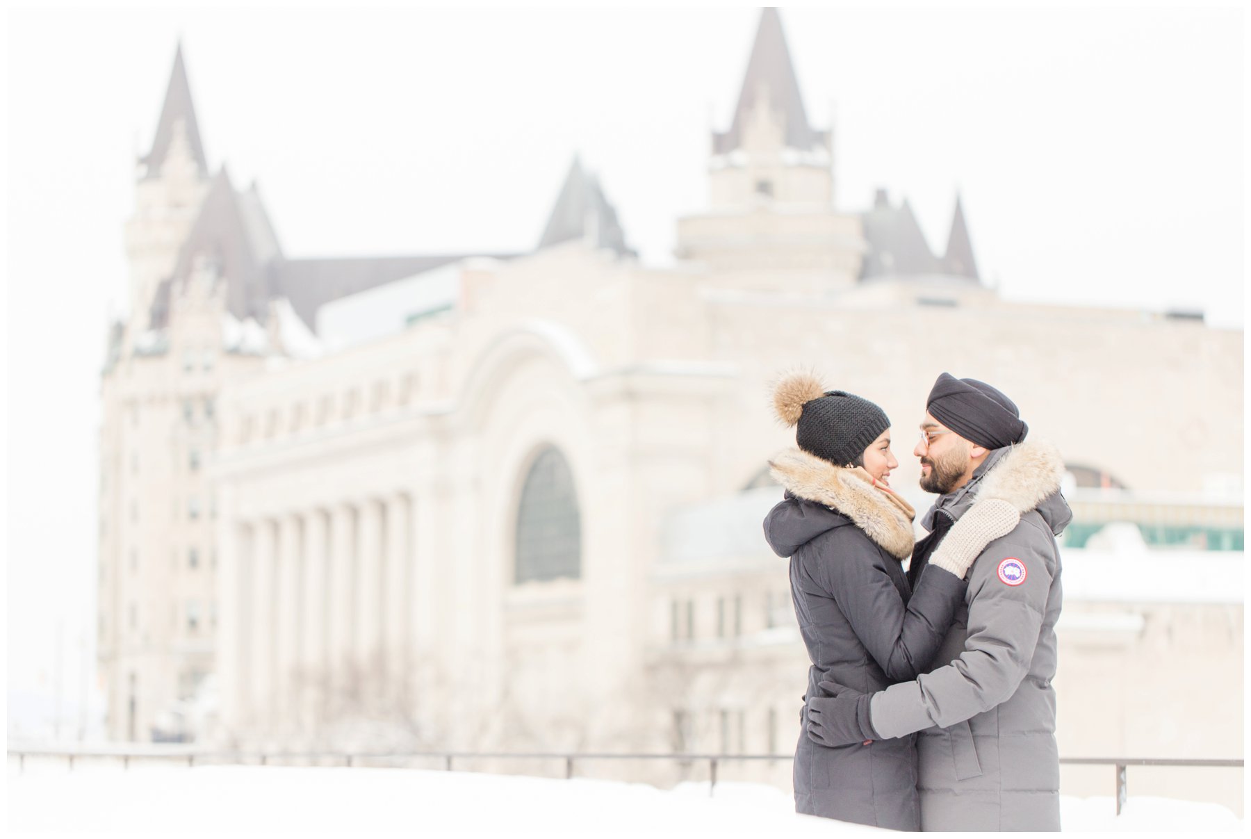 How to plan a surprise proposal? Winter Engagement Session Ottawa Chateau Laurier: The Barnett Company - Ottawa Wedding Photographer
